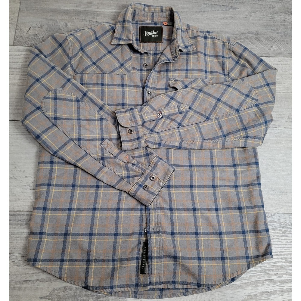 Howler Brothers Harker's Flannel Men's Medium Plaid Reinforced Details Western